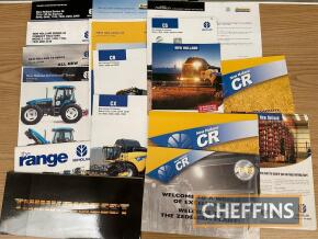 New Holland, qty of sales brochures and leaflets, to include CR combines and 210 Series tractors