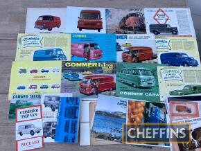 Commer vans and trucks, a quantity of illustrated brochures 1950s and 60s