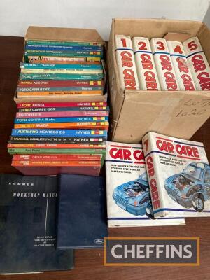 Haynes manuals, Car care (7 ring binders) etc.