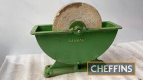 Cannon bench grinding wheel, turned by hand