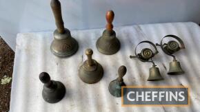 Selection of auctioneer, school and servant bells