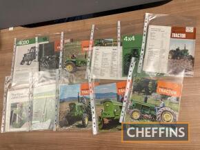 John Deere, qty of agricultural tractor sales leaflets and brochures, 1965-1970