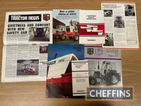 David Brown sales leaflets, to include 1412, Silver Jubilee, Hydrashift 2, Tractor News 1975