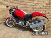 2000 900cc Ducati Monster 900ie MOTORCYCLE Reg. No. N/A Frame No. TBA Engine No. TBA Finished in red and white with white wheels the fuel injected Monster is fitted with Arrow silencers and an aftermarket clutch cover, consigned from Denmark and showing 3 - 8