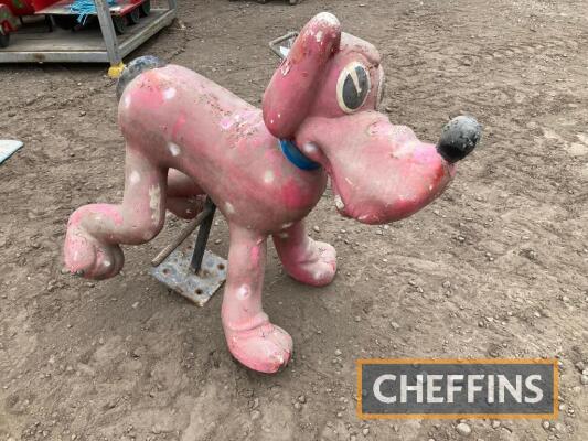 Juvenile ride `Pluto` dog, fibreglass construction