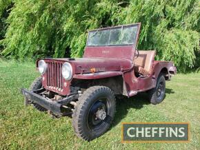 1948 WILLY'S Jeep CJ2A 4cylinder petrol CAR Serial No. CJ2A178188 An unrestored example with new tyres and originates from the state of IOWA, with NOVA documents available. The vendor has set himself the task of getting it running by saleday.