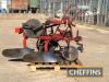 International B12 match plough, complete with Ransomes discs and skimmers, sliding cross-shaft, moving depth wheel, weights and spare points, and original International discs, skimmers and disc shanks, 2no. spare plough legs, International Ace points and