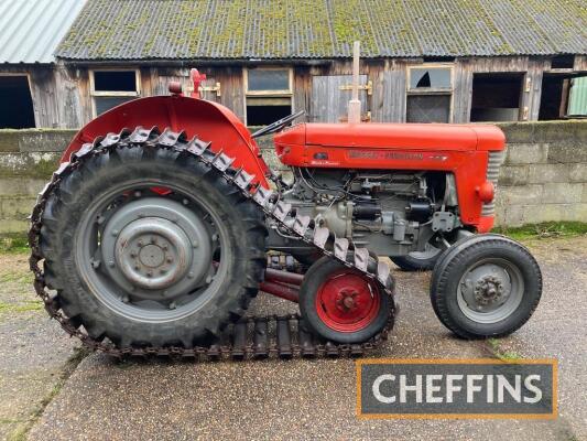 1964 MASSEY FERGUSON 65 Mk.II Multi-Power 4cylinder diesel TRACTOR Serial No. SNDYW610274 A fully restored 65 fitted with half-tracks and full lighting set. Showing 487 hours