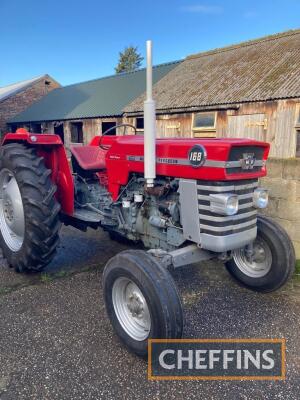 1974 MASSEY FERGUSON 168 Multi-Power 4cylinder diesel TRACTOR Reg. No. CTC 873M Serial No. 236VA67886 Fitted with new BKT tyres, PAS, PUH and solid drawbar. Vendor reports that the Multi-Power, clutch, engine and brakes are all working