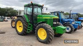 1998 JOHN DEERE 7810 6cylinder diesel TRACTOR Fitted with PowrQuad, front suspension and left hand reverser. Showing 8,755 hours and sitting on Michelin 650/65R42 rear and 460/70R30 front wheels and tyres