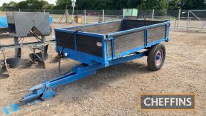 3tonne single axle tipping trailer with timber sides