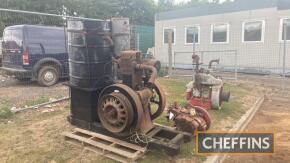 Lister CS engine, stated to be a barn find with tanks and base