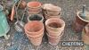 Qty garden terracotta flowerpots