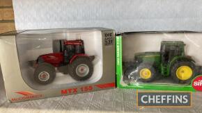 Siku 1:32 scale John Deere 6920S, together with MPS 2:32 scale McCormick International MTX 155 tractor