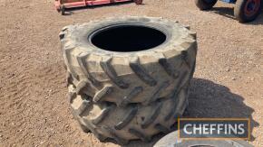 2no. Ford 7840 front 420/70R28 tyres