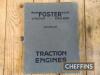 Foster traction engines catalogue - 2