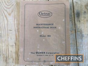 Cletrac HG maintenance and instruction book