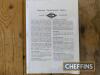 Blackstone `Spring Injection` oil engines instructions and parts lists etc. - 3