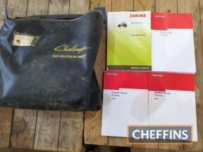 Challenger bag and manual, together with Claas and Valtra tractor manuals