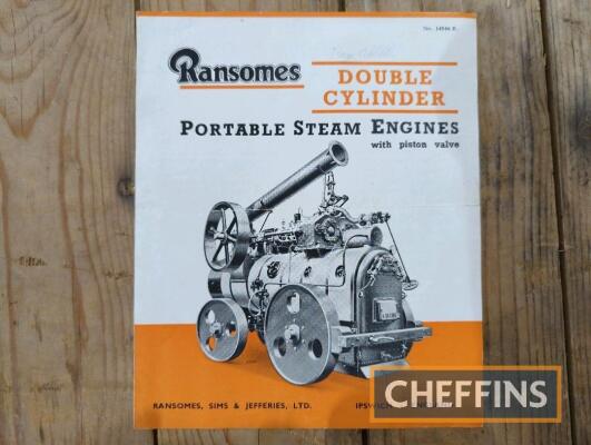 Ransomes, Sims & Jeffries Ltd portable steam engines No.14546E catalogue