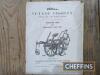 Albion potato digger, illustrated instruction book parts, 1954