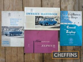 Ford Zephyr, Consul Cortina instruction books