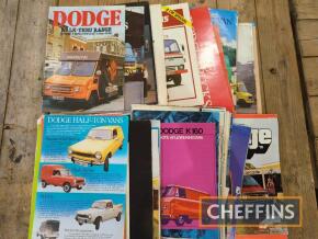 Dodge, a large quantity of commercial vehicle brochures, mostly 1970s