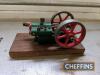 Small horizontal static steam engine