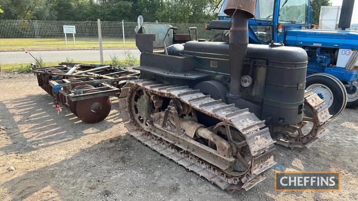 1948 FOWLER VF single cylinder CRAWLER TRACTOR Reg. No. JAD 141 Serial No. 490066 A very original example, fitted with double seat, stated to be in very good working order with good tracks, full history from new, original logbook and full set of sales lea