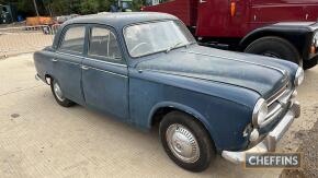 1961 1468cc Peugeot 403 4 door saloon Reg. No. 355 XVL Chassis No. 2462584 Engine No. 2462584 Stated to be a good running car, the unusual Peugeot is offered for sale as project vehicle, requiring welding and work to the brakes. Documentation supplied. Es