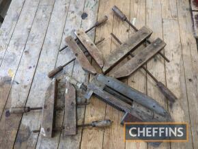 4no. joiners' wooden clamps