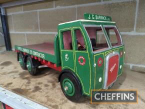 Hand-made wooden Foden lorry model