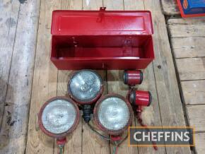 International tractor lights, together with IH toolbox