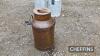 Copper coated milk churn