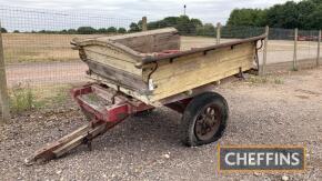 c.1980s wooden horse-drawn cart with hay wain