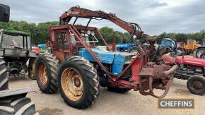 COUNTY 1124 Super-6 6cylinder diesel TRACTOR Fitted with a Jones 2510 timber crane and grab