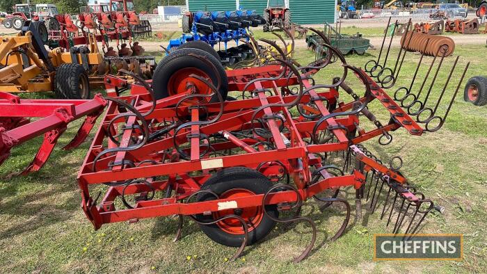 Kongskilde Vibromaster Hydraulic Folding Springtine Cultivator c/w Reekie rear harrow