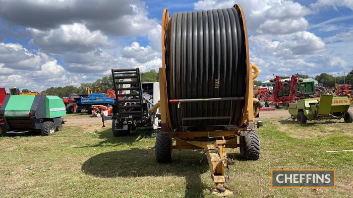 1996 Perrot TRX100/465 Hose Reel Irrigator c/w 2 wheel gun trolley & hydraulic stabiliser legs