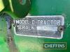 1940 JOHN DEERE Model D 2cylinder petrol/paraffin TRACTOR Serial No. 140829 An older restoration, fitted with new tinwork and tyres - 16