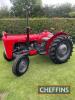 1963 MASSEY FERGUSON 35X 3cylinder diesel TRACTOR Reg. No. 6366 WF Serial No. SNMY302651 Described as being in very good condition