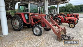 1979 MASSEY FERGUSON 565 4cylinder diesel TRACTOR Reg. No. TBC Serial No. 565654712SFG Owned since 2001, the vendor reports, that the Massey is in recent off-farm condition, having been on baling duties this year. Showing 4,727 hours. It is fitted with a