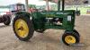 1944 John Deere Model A 2cylinder TRACTOR Reg. No. UXS 231 Serial No. A526842 This row-crop tractor is an older restoration and reported to be running very well
