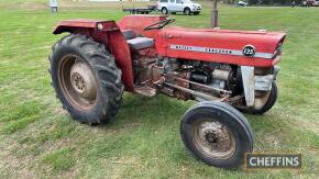MASSEY FERGUSON 135 3cylinder diesel TRACTOR Reported to be an early model in very original condition with low hours, which are believed to be genuine
