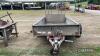 Ifor Williams twin axle trailer, 10ft x 5ft, together with tailgate ramp and hand winch