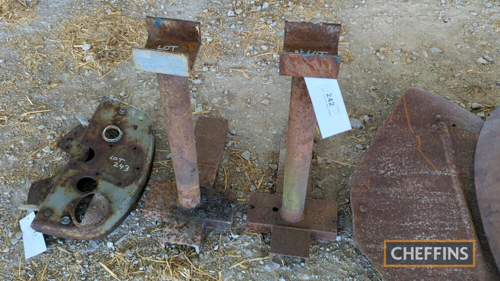 2no. tractor axe stands Vintage results Harrogate 2022 Machinery and Vintage Auct