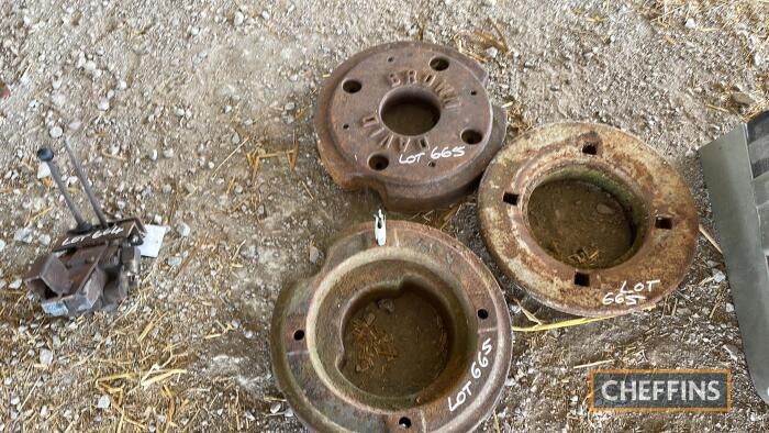 3no. tractor wheel weights