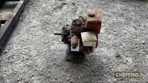 Clinton single cylinder petrol engine, complete with reduction gearbox