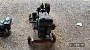 Stationary engine on trolley