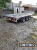 2013 Ifor Williams flatbed trailer Mode 2013 Ifor Williams flatbed trailer Model No. LM14693 Serial No. 5095189 14ft x 6ft6ins tri-axle trailer with headboard and 8ft alloy ramps. One owner from new. - 3