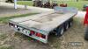 2013 Ifor Williams flatbed trailer Mode 2013 Ifor Williams flatbed trailer Model No. LM14693 Serial No. 5095189 14ft x 6ft6ins tri-axle trailer with headboard and 8ft alloy ramps. One owner from new. - 8